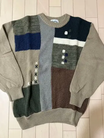 VIVARIO 패치워크 니트 스웨터
