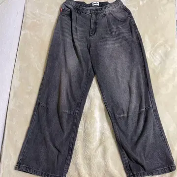 9090 데님 브라운 배기 스트릿 인기 킹 로고