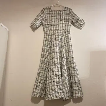 [ 노스탤지어 ] 체크 무늬 반팔 A라인 원피스