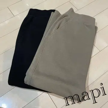 GU 헤비웨이트 맨투맨 내로우 스커트 올리브&블랙