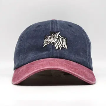 새상품 오리지널 자수 베이스볼 캡 얼룩말 2톤 애니멀