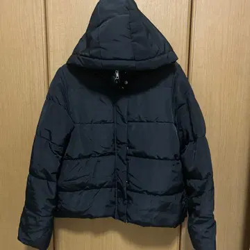 INGNI 2way 탈부착 가능 후드 부착 다운 자켓 블랙