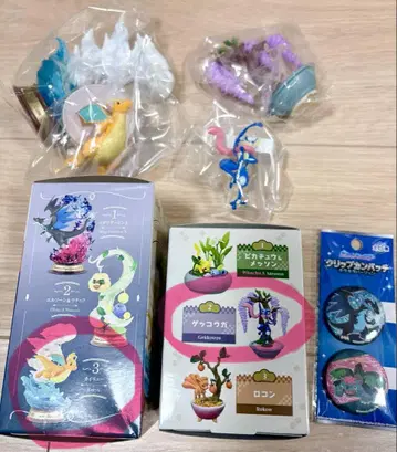 포켓몬 리멘트 카이류 & 게코가 덤 캔뱃지 세트