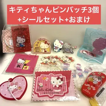 헬로키티 핀 배지 3개 + 씰 + 덤