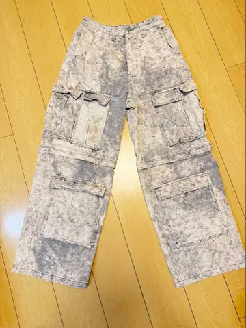 ZARA 카고 팬츠 그레이 베이지 카모플라쥬