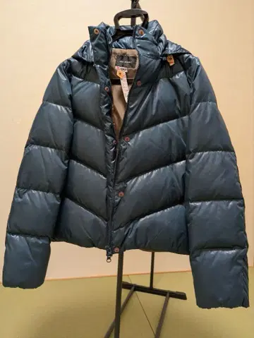 RAY BEAMS 다크 그린 후드 부착 다운 자켓