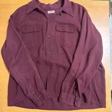 50s ARROW 레이온 개버딘 셔츠