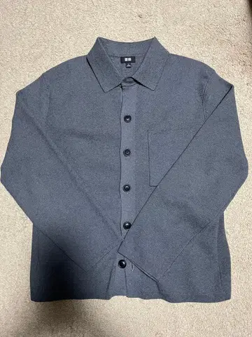 유니클로 밀라노 리브 셔츠 가디건 S