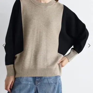 야마다야 스콧 클럽 돌먼 슬리브 니트 상의 네이비 새상품