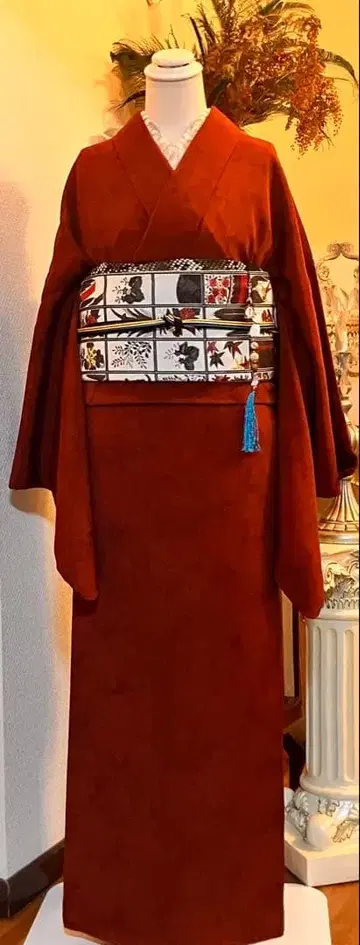 인간국보 나카무라 유지로 에도 코몬 이중 기모노