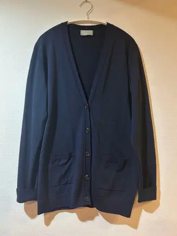 MARGARET HOWELL JOHN SMEDLEY 네이비 가디건