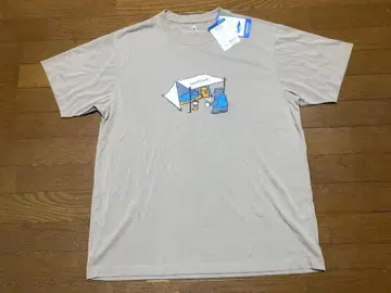 택 포함 새상품 mont bell 몽벨 캠핑베어 T셔츠 탄 XL