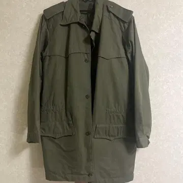 올리브 그린 밀리터리 자켓 롱 기장