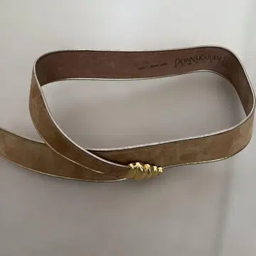 빈티지 DONNA KARAN 천연 가죽 스웨이드 벨트 L 사이즈