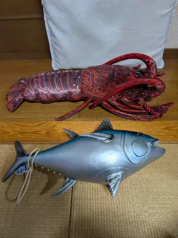 해산물 시장 이세 새우 봉제 인형 약 55cm