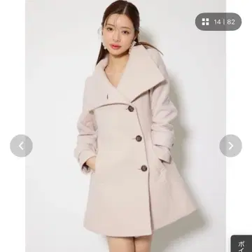 리엔다 25 오버넥 신데렐라 라인 미니 코트