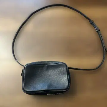 Ampersand 블랙 2way 숄더백 천연 가죽