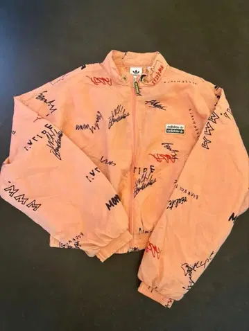 adidas originals 그래픽 프린트 크롭 자켓