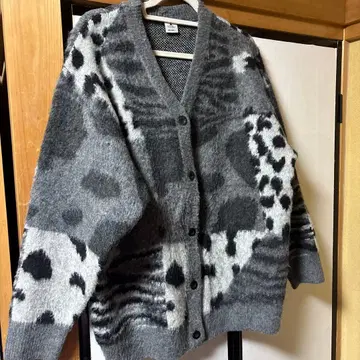 niko and - 애니멀 무늬 가디건 그레이 계열