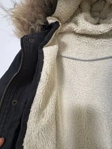 블랙 모즈 코트 플리스 안감