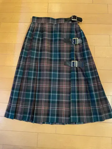 Sweets Cabin 체크 무늬 플리츠 스커트