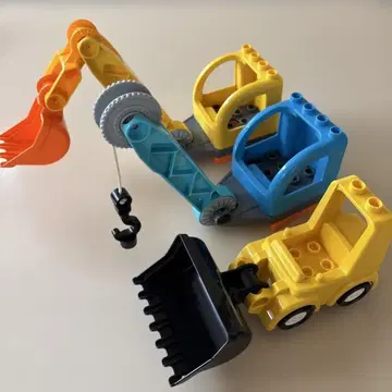 LEGO 듀플로 크레인 굴착기 덤프트럭