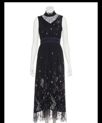 sea 모티브 자수 롱 원피스 LILY BROWN