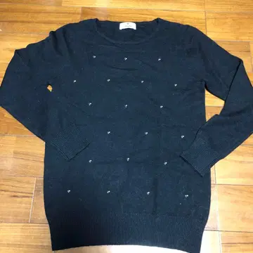 choette 비쥬 포함 블랙 긴팔 니트