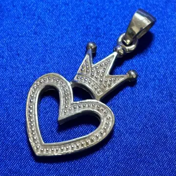 [ 익명 배송 ] 크라운 & 하트 모티브 실버 펜던트 탑 925 각인