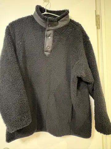 블랙 플리스 하프 지퍼 자켓