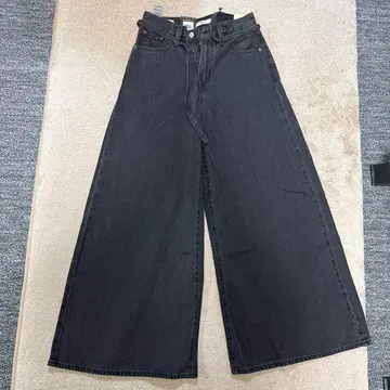 블랙 XL SUPERWIDE 데님 팬츠 25