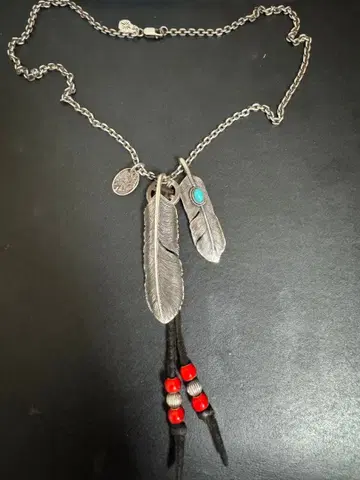 SAAD 페더 목걸이 세트 실버 925