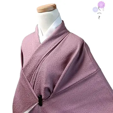 오 9년산 기모노 순수 실크 이중 기모노 이로무지 보라색 하나 문