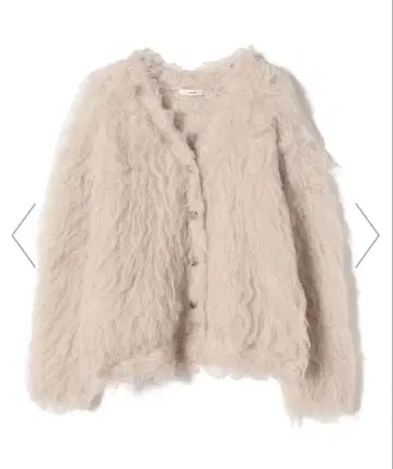 SHIPS 샤기 퍼 가디건