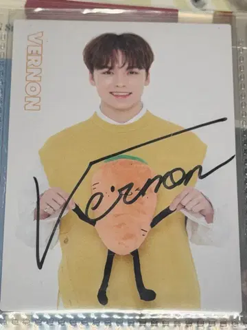 SEVENTEEN HappyEnding 트레이딩 카드 버논 사인 포함