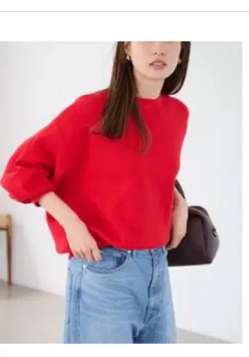 FRAMEWORK 빨간색 캐시미어 혼방 긴팔 니트