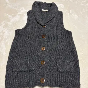 Studio Clip 후드 부착 니트 베스트 그레이