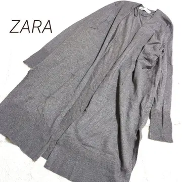 [ ZARA ] 자라 롱 가디건 루즈핏 그레이 빅사이즈 L