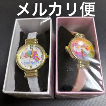 케어베어 뱅글 워치 핑크 화이트 2개 세트