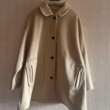 노랑, 크림색 코트 새상품급 mallage 마로쥬