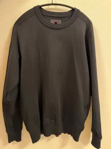 브리핑 블랙 크루넥 스웨터