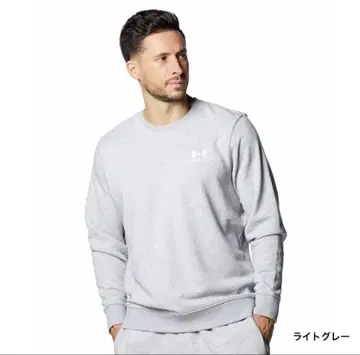 언더아머 맨투맨 트레이닝복 라이트 그레이 M