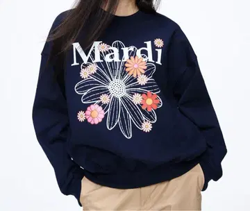 mardi 맨투맨 상의 네이비