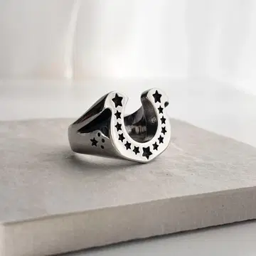 실버 반지 말발굽 호스슈 빅 디자인 스트릿 인기