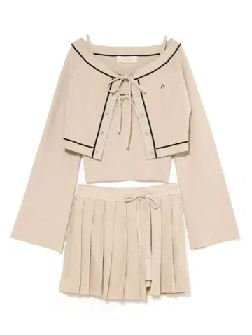 andmary Jennie 라인 니트 세트업 베이지