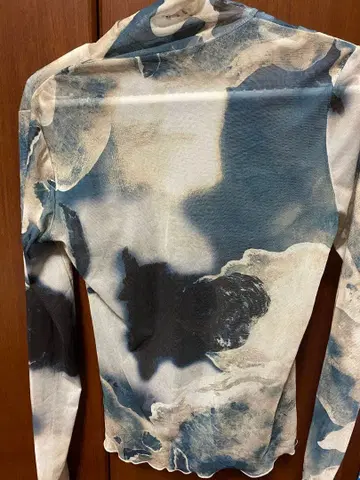 긴팔 추상 프린트 상의