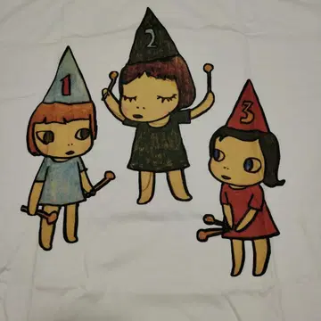 나라 요시토모 세 명의 여자아이들 현대 아트 T셔츠