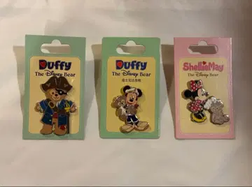 [상하이 디즈니랜드] 더피 미키 셰리메이 핀 배지 3종 세트