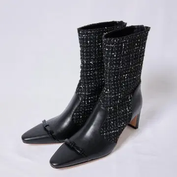 Noir Ribbon Ankle Boots