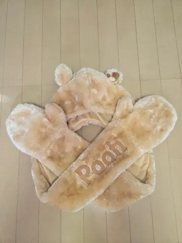 디즈니 리조트 푸우 머플러 팬캡